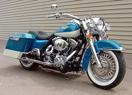 road king with hard bags