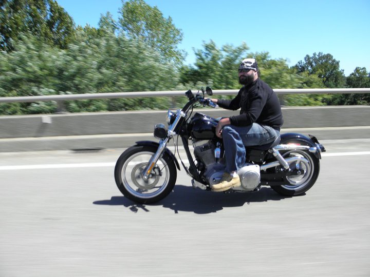 fat guy on a harley