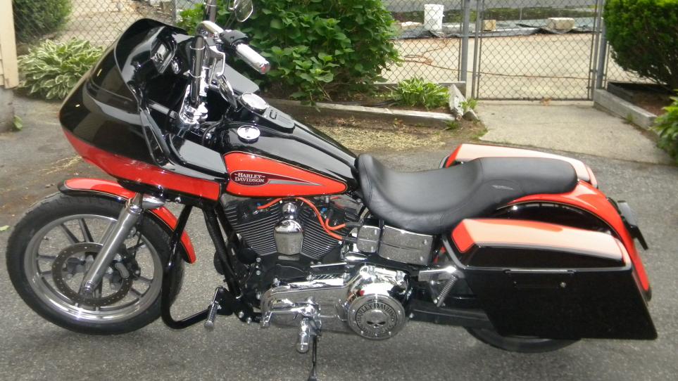 Harley davidson dyna hard on sale saddlebags