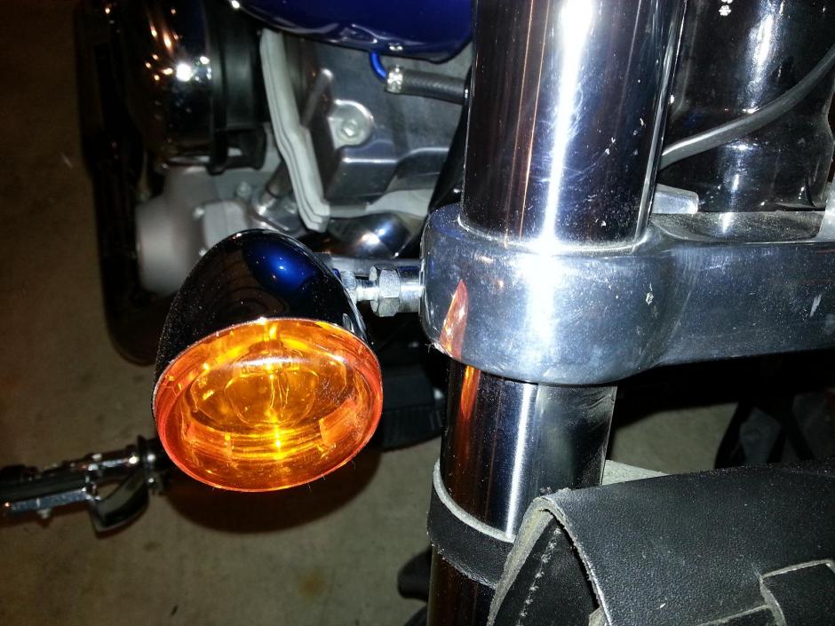 Front turn signal relocation on super glide - Page 2 - Harley Davidson ...