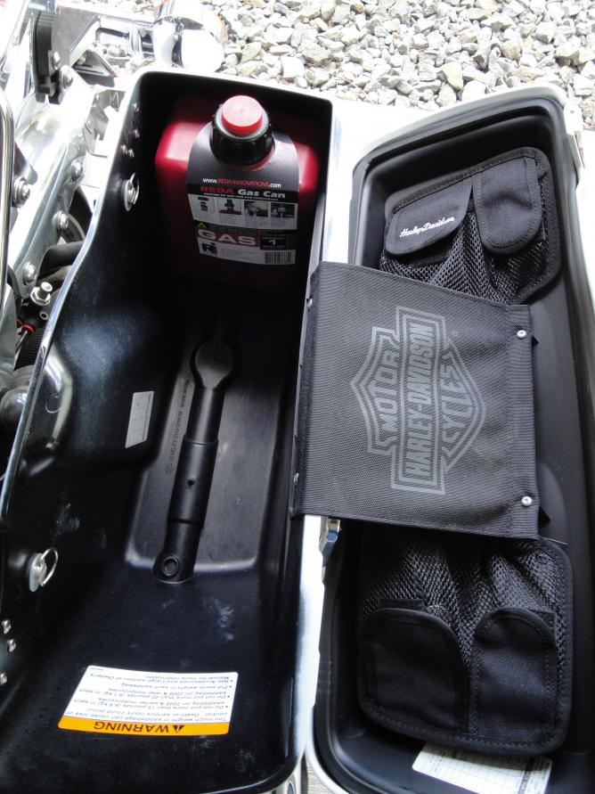 gas can for harley saddlebags