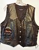 Harley Leather Jacket &amp; Black Leather Vest (Large)-leather-vest-front.jpg