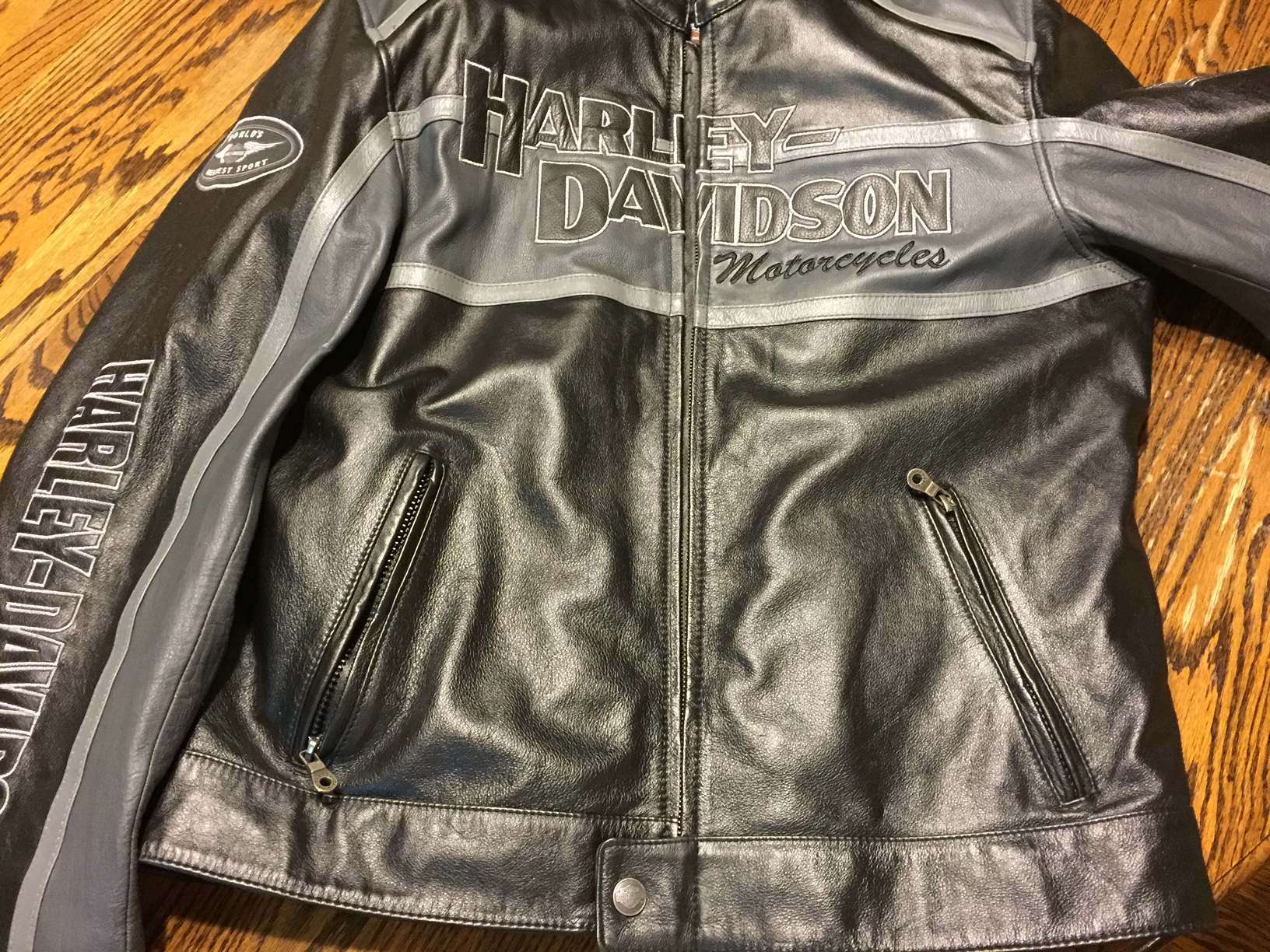 Harley-Davidson Mens Classic Cruiser Winged B&S Black Leather Jacket ...