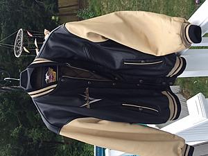 Mens large two-tone leather jacket-front.jpg