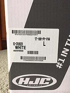 FOR SALE - NEW HJC IS-Cruiser Half Helmet - White (L)-img_2562.jpg