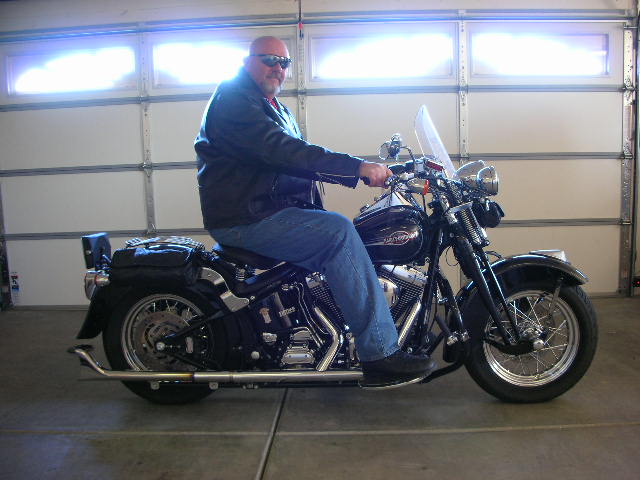 fat guy on a harley