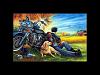 Road King Classic, Yellow Lab and Biker in Field Print-harley-and-lab.jpg