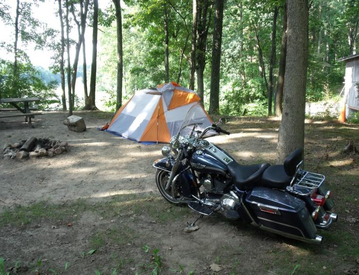 harley tent camping