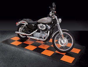 harley davidson motorcycle garage mat