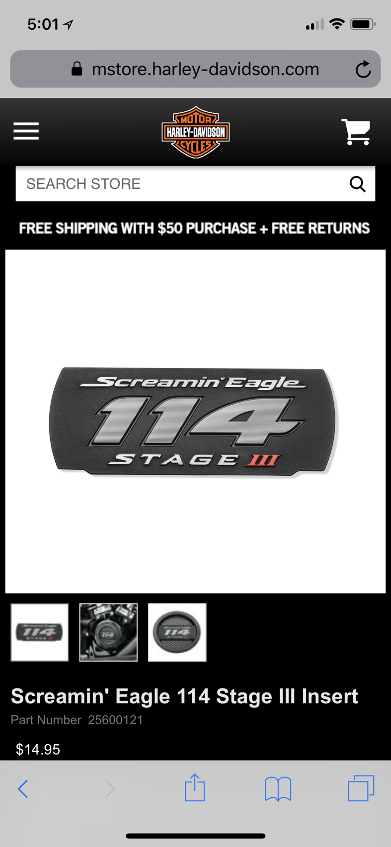 Screamin' Eagle 114 Stage I Insert