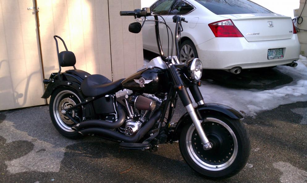 Pics of apes on a Fatboy - Harley Davidson Forums