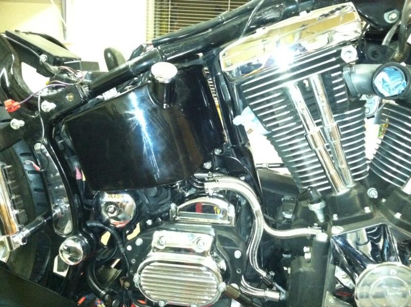 Oil tank back from PC and Installed - Harley Davidson Forums