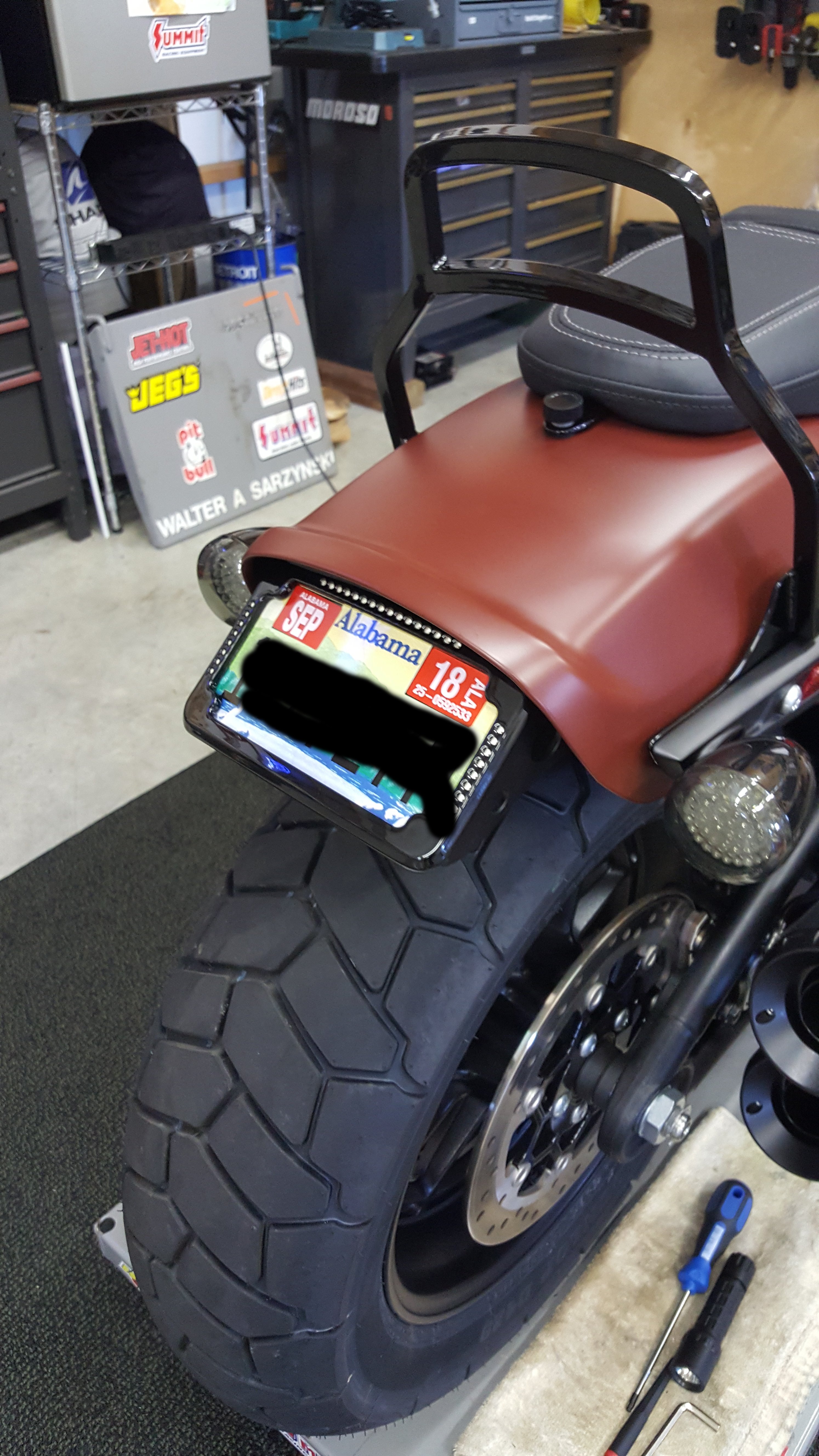 2018 fatboy license plate relocation