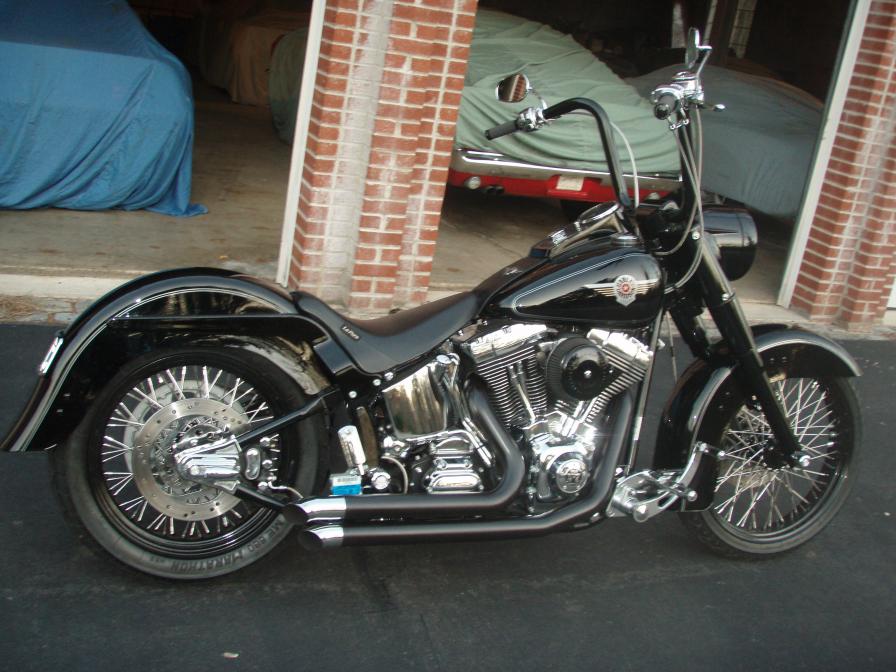 harley fatboy with 16 ape hangers