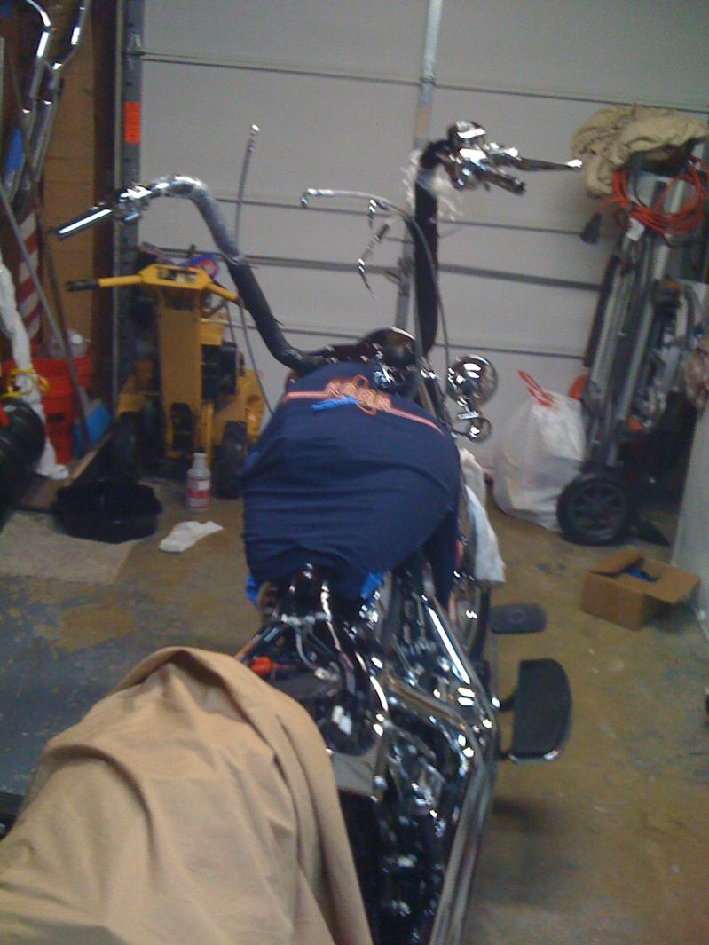 installing ape hangers on fatboy