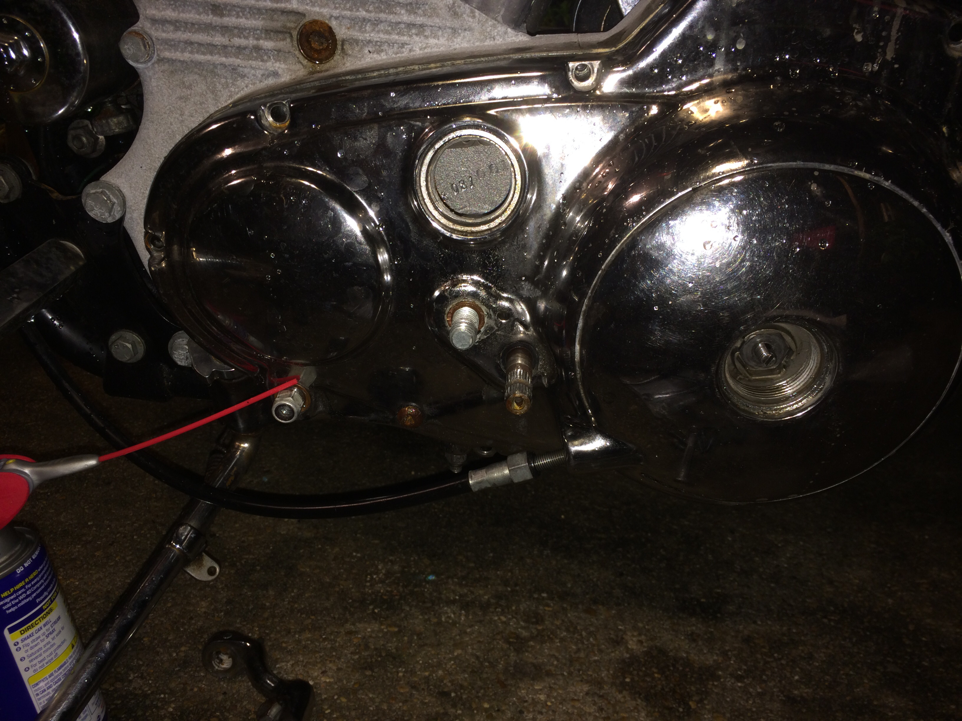 Sportster primary outlet cover removal