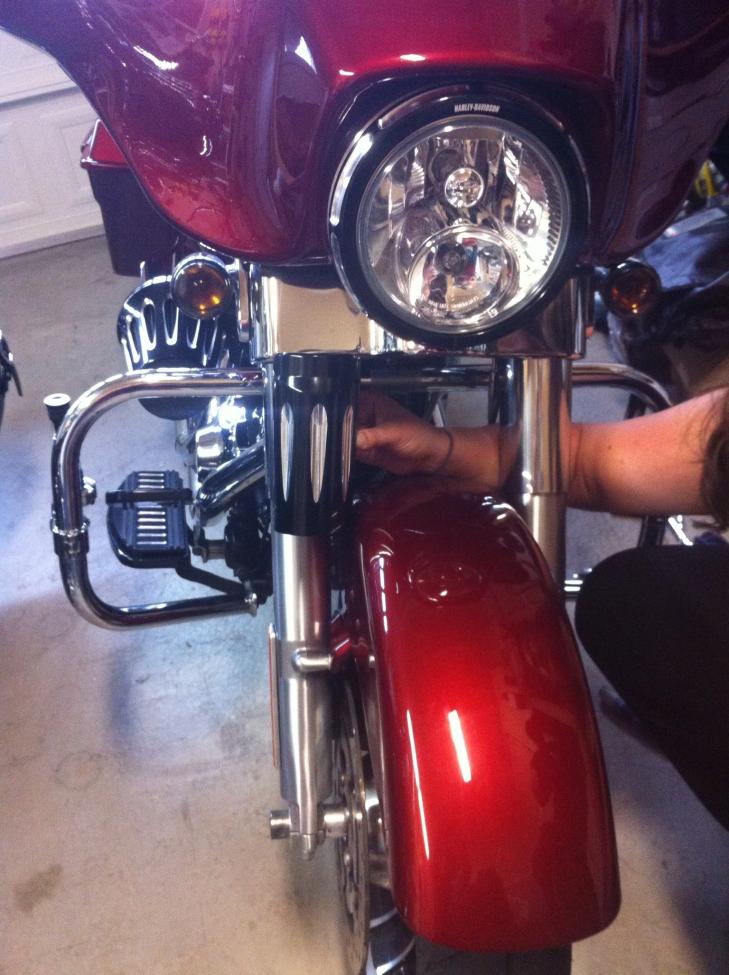 harley chrome fork covers