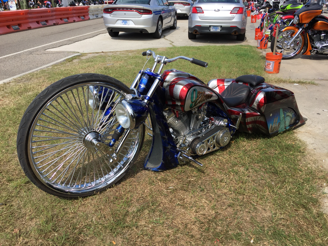 harley with 30 inch front wheel