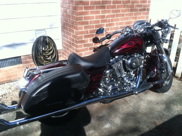 harley road king no bags