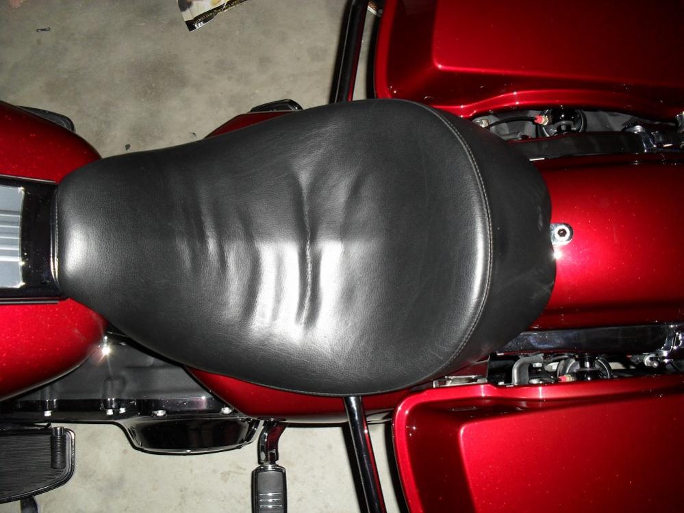 Solo Seat Danny Grey Big Seat Black Leather Harley