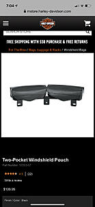 Genuine HD Road King &quot;2 pouch&quot; windshield bag-photo382.jpg