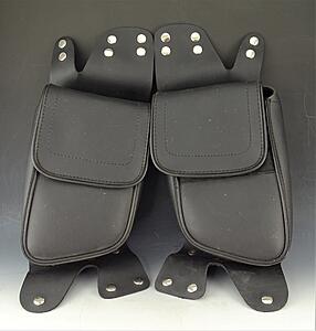 Black leather saddlebag crash bar snap on storage bags-dsc07354.jpg