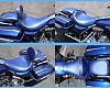 Passenger Pillion Seats for Road Kings, Street Glide, Ultras, Road Glides, Softails-blue_carbon_fiber.jpg