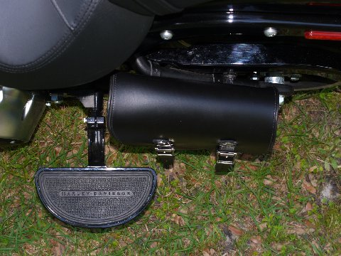 sportster swingarm bag with passenger pegs