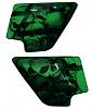 SKULL LOVERS FLHRC Custom Paint Set 09 10 11 Road King Classic ON SALE by Colormania-e156-side-covers-organic-green.jpg