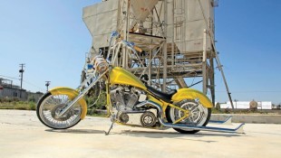 Check Out This Beautiful Yellow Softail Chopper