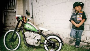 Harley-Davidson Bicycle Modified to Look Like Pops