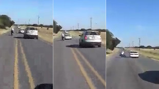 Driver Swerves Into Motorcycle But Doesn’t “Care”