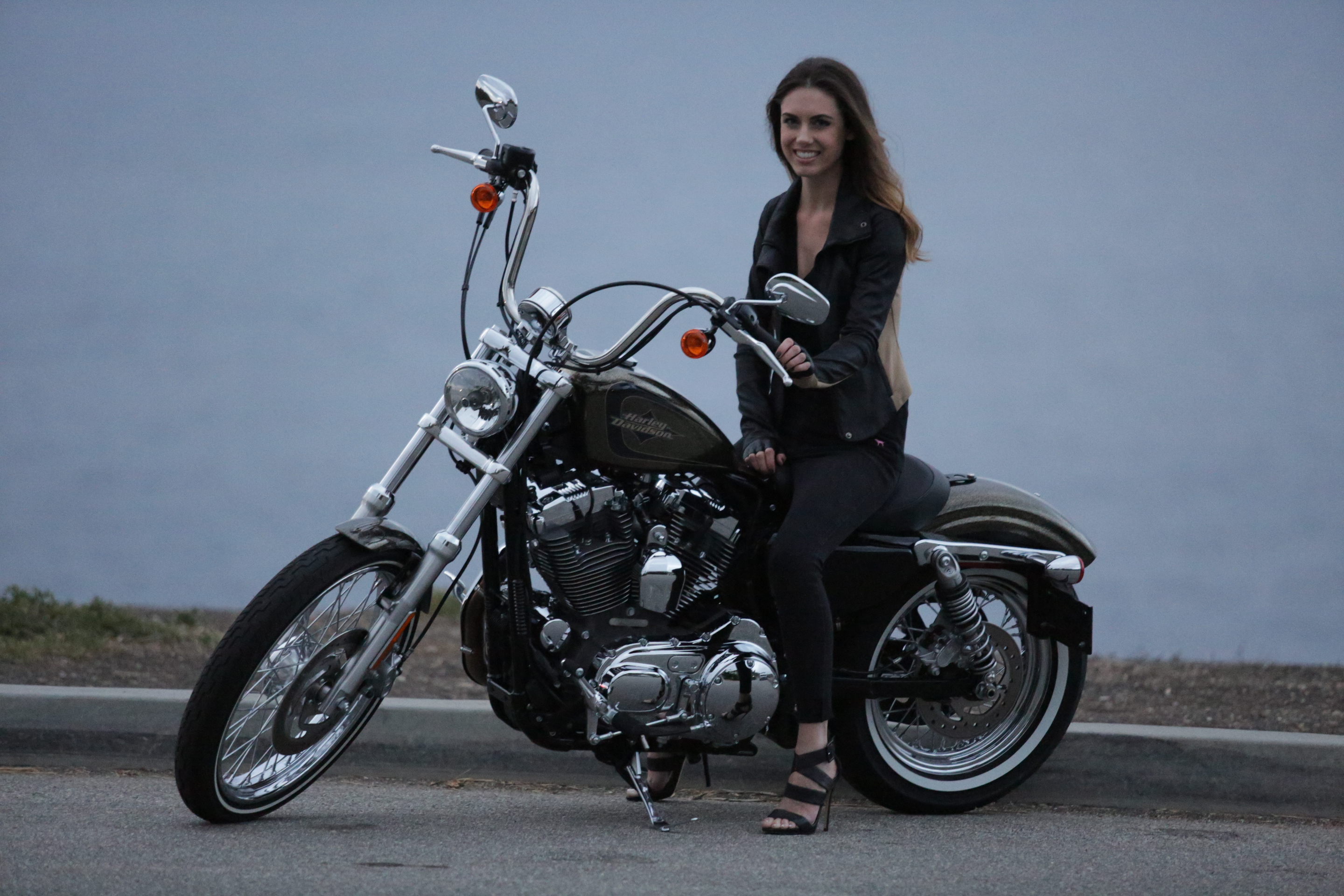 girl on harley davidson