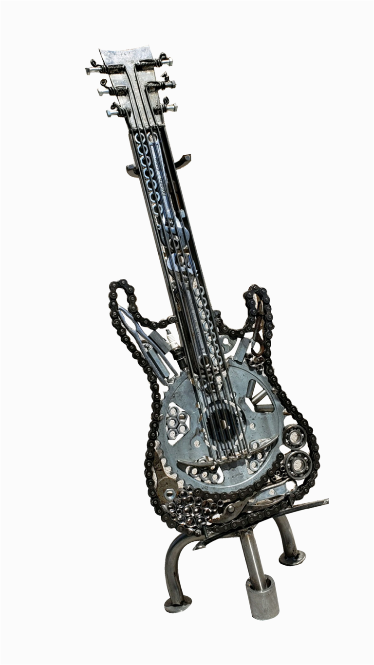 Custom Guitar Made from Motorcycle Parts Makes for Rockin' Art